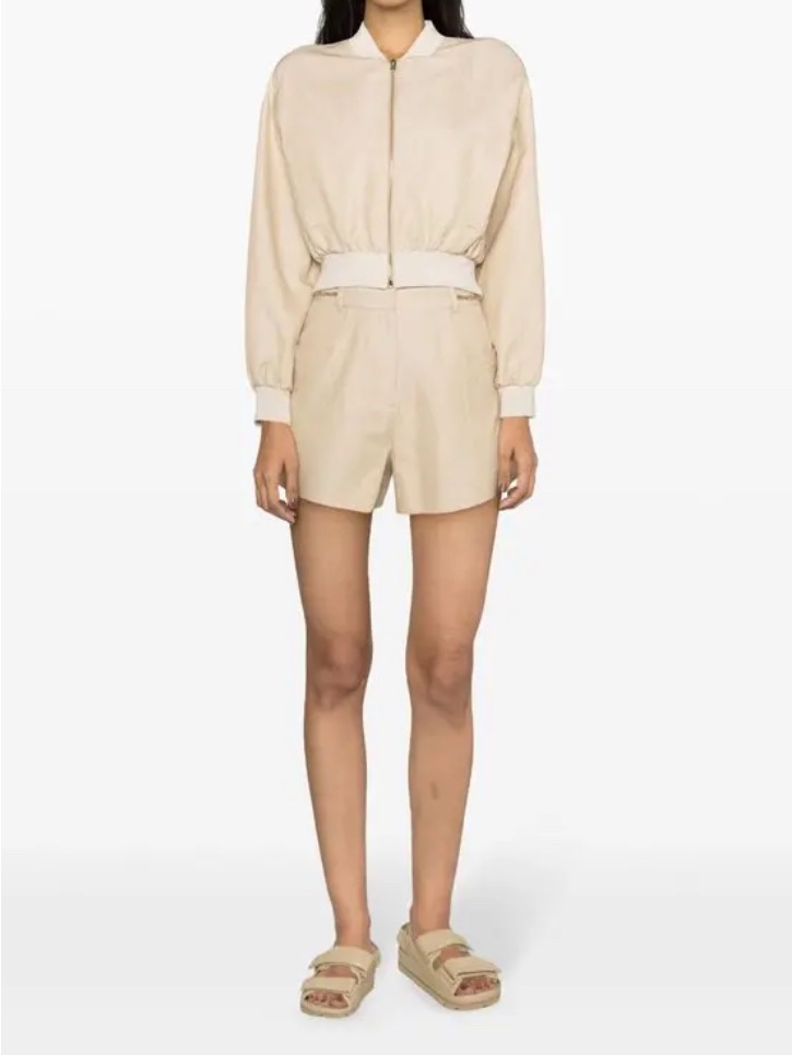 Maje Beige Jacket And Short Set Nwt
